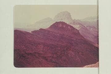 Tilted formation on the west side of Shinumo Creek. Bass named it The Sinking Battleship