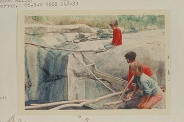Spring in Lost Creek, Mile 248.9. The pond. Troughs made by Mack Miller