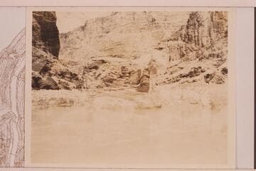 Apparent double exposure at Sheer Wall Rapid and Boulder Narrows