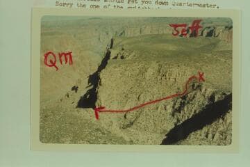 Upper part of Quartermaster trail. Mt. Dellenbaugh in distance