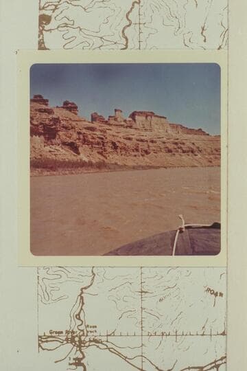 Sumners Amphitheatre; Desolation Canyon. Downstream view just after making the bend