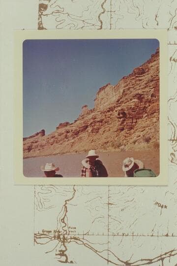 Sumners Amphitheatre; Desolation Canyon. Upstream view from near the narrow part of the neck after completing the bend