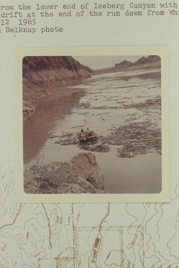 Up from the lower end of Iceberg Canyon with the "Quadyak" in the drift at the end of the run down from Whitmore Wash