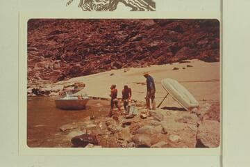 Turbocraft and Sportyak at Gneiss Canyon Rapid. Bill Belknap at right
