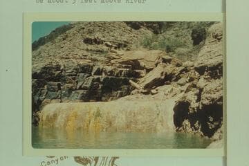 Pumpkin Spring. Mile 212.8 left bank. Prevost estimated the rim of the spring to be about 3 ft. above the river