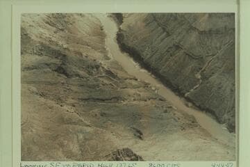 Looking southeast to rapid at Mile 137.65. Approximate gauge: 8,600 cfs