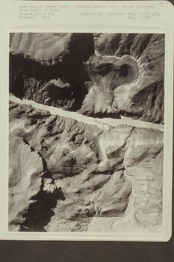 Bass Canyon upper right; Bass Rapid at right. Hotauta Canyon lower center to right