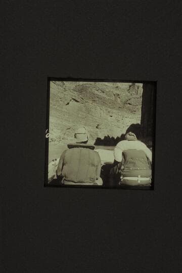 Approaching Bedwall Cavern. Belknap is at the controls of the "Cactus" and Taylor rides at the right