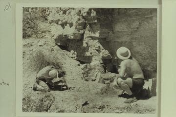 Grave of Peter M. Hansbrough at time of discovery. Marston; Hudson