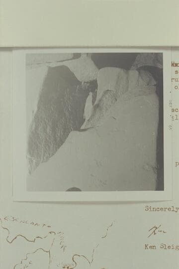 The "J. W. Black" name placed on a rock in a ruin to the left of the Aleson name which is on the wall within an old Moqui house. It is situated on the left bank of the Escalante, high in the alcoves of the wall; about 1 1/4 miles below 25 Mile Wash