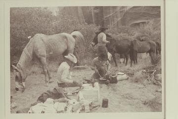 In camp in the middle fork of 73.6. Tom Daly; Buster Ordiway; DAn Lehi