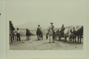 Starting from Walgamott's ranch. L to R: Julian H. Steward, Frank Shoemaker, Hoffman Birney, George Walgamott, (Hughes and Kelly walked!)