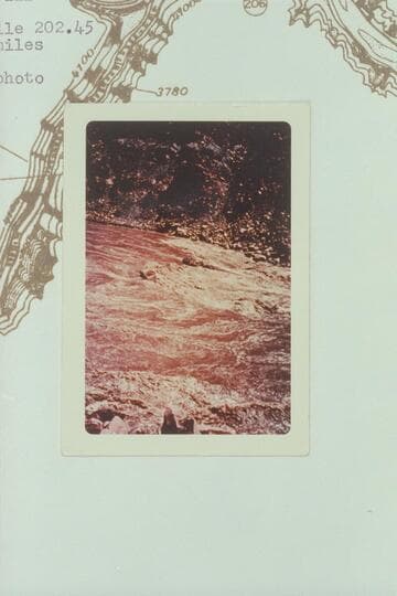 Allan boloney starting into Rapid 22. Approximate gauge 55,900 cfs. Print sent by Somerville. Rapid 22 heads at Mile 202.45 and drops 8 ft. in .15 miles. Compare de Colmont photo 3810 CTCN 7