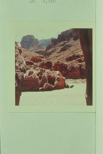 Bedrock Rapid. Circular current on left side of it, facing downstream toward opening you have to go through to get out of there