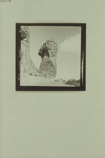 The Mushroom. Kent Frost stands at the foot