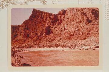 Down to head of Rapid #7. Bill Belknap is dropping into the head of the rapid, Mile 209.6