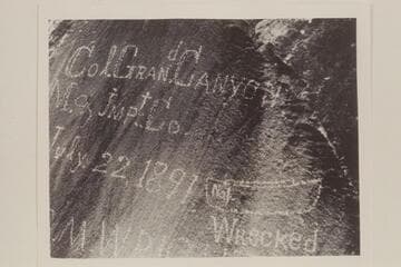 The Best Expedition inscription at Mile 204 1/2, right bank. Part of Belknap photo
