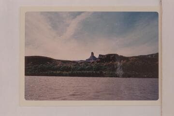 Southwesterly from about Mile 50 below the MGM ramp to Deadhorse Point. Compare Muench "Land of the Sleeping Rainbow," Arizona Highways 1957, June