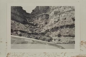 Climbing route to Standing Rock country at Mile 1. RB