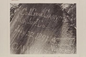 The Best expedition inscription at Mile 204 1/2 right bank. Part of Belknap photo