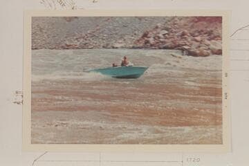 Harris-Brennan boat at head of Rapid 23. Mile 202.20