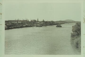 The Colorado River at Yuma. Downriver from the old railroad bridge