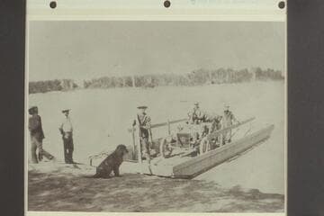 Ehrenberg Ferry with Charles; Phoenix-Los Angeles Road Race. Print obtained from Steve Dolley, 1955