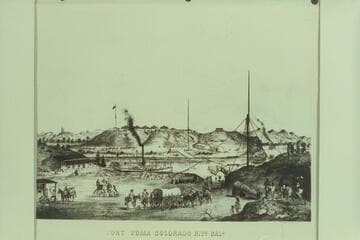 Copy from print at Territorial Museum at Yuma, Arizona: "Fort Yuma Colorado Rivr. Calia."