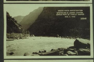 Green River Investigation: Upstream in Ladore Canyon, Upper Part of Triplet Rapids