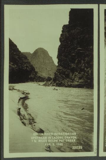Green River Investigation: Upstream in Ladore Canyon, 1 1/4 Miles below Pot Creek