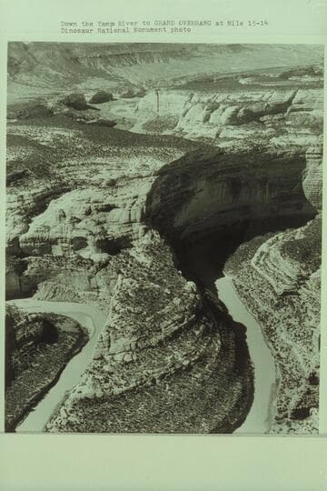Down the Yampa River to Grand Overhang at Mile 15-14. Dinosaur National Monument