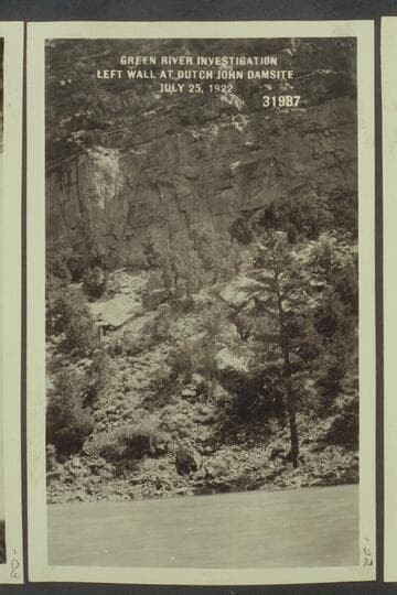 Green River Investigation: Left Wall at Dutch John Damsite