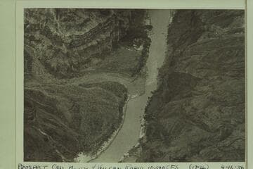 Mouth of Prospect Canyon; Vulcan Rapid. Approximate flow: 10,500 cfs