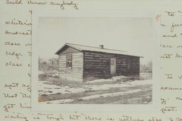 South wall and east front of cabin across river from Ouray