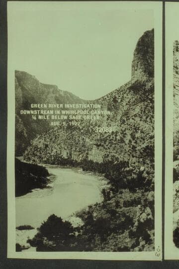 Green River Investigation: Downstream in Whirlpool Canyon 1/4 Mile below Sage Creek