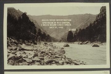 Green River Investigation: Upstream in Red Canyon, 2 miles below Eagle Creek