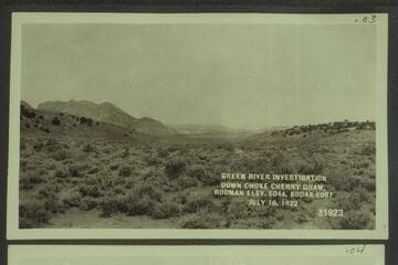 Green River Investigation: Down Choke Cherry Draw. Rodman Elev. 6044, Kodak 6087