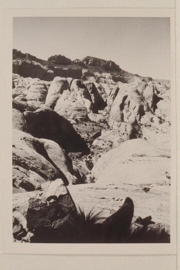 Across the northeast fork of 73.6--Lehi Canyon. The notch in upper right center is the trail into the middle fork. Anasazi Canyon