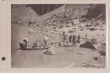 USGS party in Glen Canyon. Copy of photo owned by Franklin Thomas, a member of the party