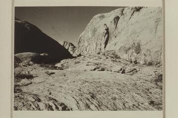 Trail out from the bottom of Moepitz Canyon. The view is about 1/4 mile from the streambed en route to Moepitz Airfield