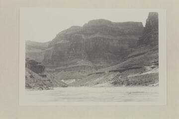 Upstream at foot of Forster Rapid, Mile 123. Approximate gauge: 75,000 cfs