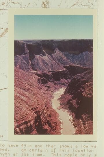 Downriver from above North Canyon to 21 Mile Rapid. Twenty-two Mile Wash enters from left at the bend