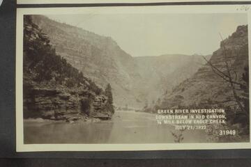Green River Investigation: Downstream in Red Canyon, 1/2 mile below Eagle Creek