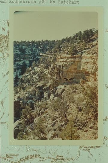 Shelter cave in area of promontory separating arms of Papago Creek