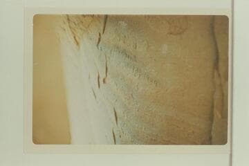 Inscription "J. Wetherill Aug. 14, 1909" in crack of boulder under leg of Rainbow Bridge