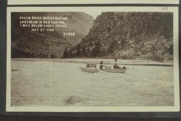 Green River Investigation: Upstream in Red Canyon, 1 mile below Eagle Creek