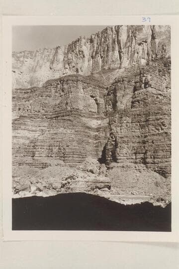 Out from side canyon at Mile 24 1/2. The rock center is Stanton's Marble Pier