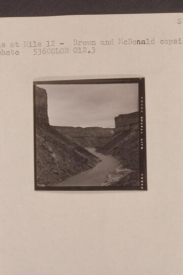 The riffle at Mile 12. Brown and McDonald capsized 1889, July 10