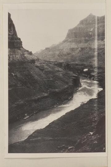Into the mouth of Grand Canyon from right bank below the mouth of the Little Colorado River near Mile 62 1/2. The Eddy party camped at this point