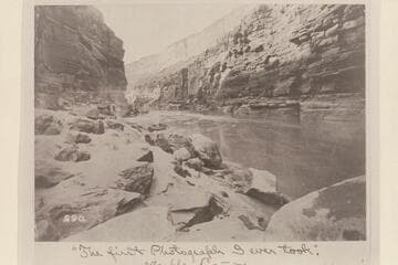 Downriver from Mile 15.1--15.3. Stanton photo after Nims had fallen and was unconscious